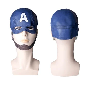 Captain America Latex Role-playing Masker, Adult Anime Halloween Superheld Masker, Collectie Cadeau-Artikelen