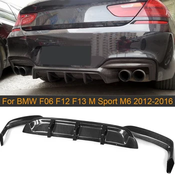 Carbon Fiber Auto achterbumper Diffuser voor BMW F06 F12 F13 640i 650i M-Sport M-Tech M6 Bumper 2012 - 2016 Auto Diffuser Achter Lip