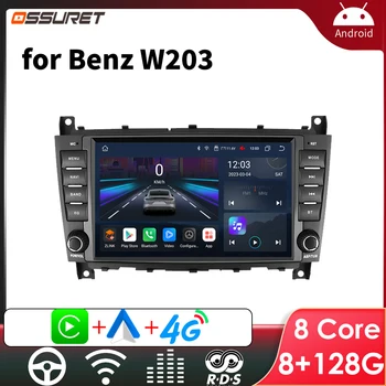 Carplay Android autoradio voor Mercedes W203 C CLC 2004 - 2010 W209 CLK 2005-2011 Autoradio Multimedia Speler Audio GPS Nav