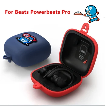 Cartoon Marvel Oortelefoon Geval Dekking voor Beats Powerbeats Pro Siliconen Bluetooth Hoofdtelefoon beschermkap