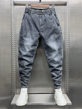 Casual Verloop Grijze Jeans Mannen Fashion 2023 Losse Hip Hop Harem Broek Outdoor Joggers Broek Designer Streetwear