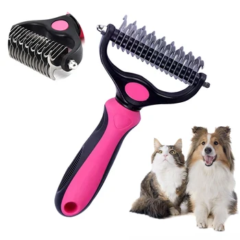 CDDMPET Huisdieren Bont Knoop Cutter Dog Grooming Vergieten Tools Kat in het haarverwijdering van de Kam Borstel dubbelzijdig Pet Products Leveranciers