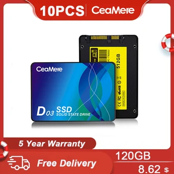 CeaMere 5 -20pcs SSD 2.5 256GB SSD van 512 gb 960GB 1 TB 2 TB, 4 TB Voor de PC Harde Schijf voor laptop 480GB Interne Harde Schijf