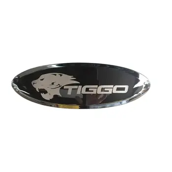 Chery Tiggo 8 Pro/8 Pro Max Zwart Badge Logo Stickers Embleem Stylin Carbon Fiber Front Kap Accessoires 2021 2022 2023