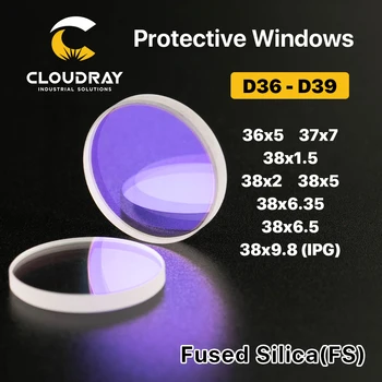 Cloudray Laser Beschermende Windows D36 - D39 Gesmolten Kwarts Silica voor Fiber Laser 1064nm Precitec Raytools WSX 36x5 37x7