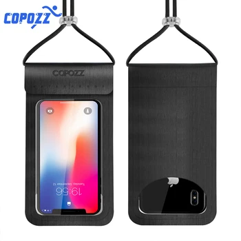 COPOZZ Waterdichte Telefoon Case Cover Touchscreen Mobiele telefoon Droog Duiken Tas Etui met Schouderriem voor iPhone Xiaomi Samsung Meizu