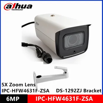 Dahua IP Bullet Camera 6MP IPC-HFW4631F-ZSA POE Camera outdoor IP67 IK10 van 2,7-13,5 mm 5X Zoom 60M MICROFOON sleuf voor SD-kaart met beugel