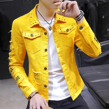 De lente 2022 Nieuwe Gebroken Merk Losse Casual Denim Jacket Black Denim Jacket Jas heren-koreaanse Mode-Mannen' Suit Jacket Streetwear