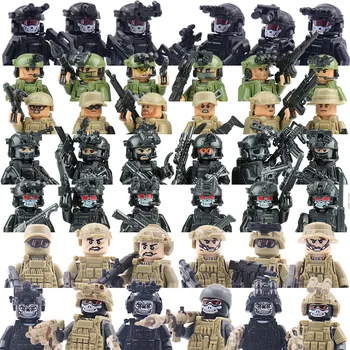De moderne Stad SWAT Ghost Commando Leger Special Forces Soldaat Cijfers van de Politie Militair Wapen bouwstenen Speelgoed Voor Kinderen Cadeau
