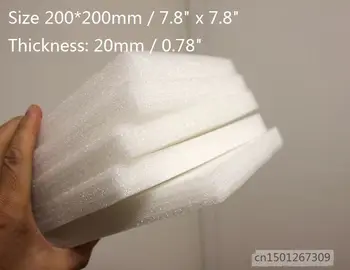 Dik 20 mm Vierkant Wit Kussen EPE Foam Board met een Lage Dichtheid Polyethyleen Afmeting 200*200mm