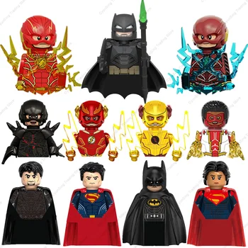 Disney Superhelden Films van De Flash Superman en Supergirl Bat man Dru Zod Mini Action Figure Model Bakstenen, bouwstenen Kinderen Speelgoed