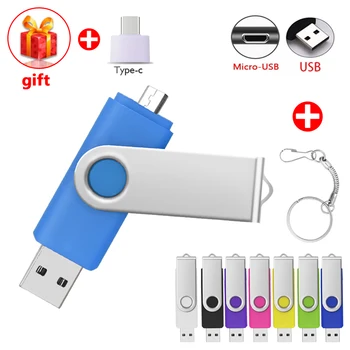 DIY-Logo USB Flash Drive voor Android Smart Phone & PC Bilaterale Pendrive 8GB 16GB OTG-Pen Drive Metalen 32GB Usb-Fotografie Cadeau
