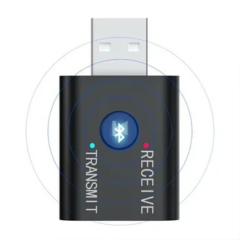 Draadloze Audio Zender-Ontvanger 2-In-1 Adapter TR6 Bluetooth 5.0-Ontvanger-Zender met 3,5 mm Usb-Luidspreker Hoofdtelefoon Auto