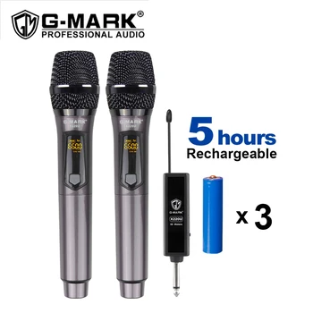 Draadloze Microfoon G-MARK X220U Handheld Mic Opname Karaoke Kerk van het Stadium van de Partij van de School laten Zien