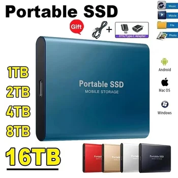 Draagbare SSD 1TB High-speed Mobiele Solid State-harde Schijf van 500 gb Externe Opslag Decives Type-C USB 3.1 Harde Schijven voor Laptop/PC/ Mac