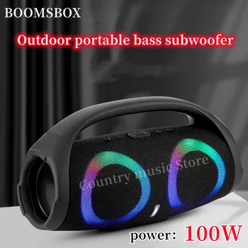 Draagbare Waterdichte 100W-High Power Bluetooth-Luidspreker RGB Kleurrijke Licht-Draadloze Subwoofer 360 Stereo Surround TWS FM Boombox