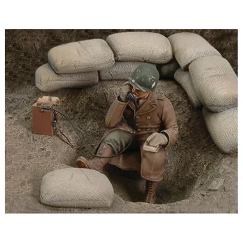 Een Schaal 1: 35 Resin Figuur Model Kit DOE-Speelgoed Militaire VS-Soldaat (Scène Niet Inbegrepen) Los Ongeverfd Miniatuur Diorama
