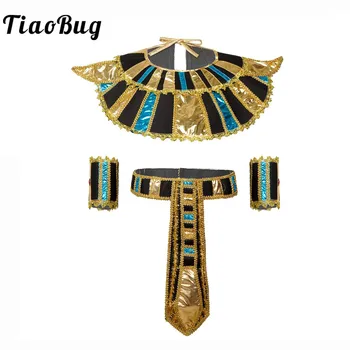 Egyptisch Kostuum Accessoires Volwassen Egyptische Riem/Halsband /Koning Riet/Farao Hoed Vrouwen Mannen Cosplay Egypte Koning Kleding