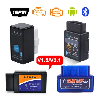 Elm327 OBD2 Bluetooth V1.5 Elm 327 V 1,5 OBD 2 Auto-Diagnose-Tool Scanner Mini Elm-327 OBDII Adapter Auto Diagnose Tool