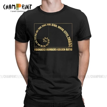 Fibonacci-Reeks Getallen Golden Ratio heren T-Shirts Wiskunde Technische Geek Cool t-Shirts Ronde Hals T-Shirt Plus Size Kleding