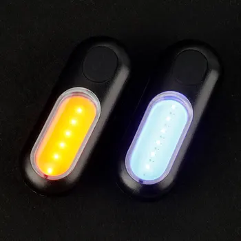 Fiets 2 Lichte Kleuren in 1 Lamp COB LED 5 Modi W/ Mode Geheugen Interne Oplaadbare Li-batterij van de Zadelpen en de Riem van de Berg