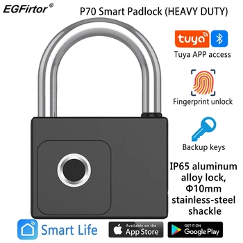 Fingerprint Hangslot Smart Keyless Tuya Bluetooth APP Anti-diefstal Bagage Geval Lock Voor Android, IOS Systeem Ontgrendelen Voor in de Sportschool Rugzak