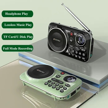 FM-Radio Bluetooth 5.0 Speaker Draagbare Mini-Radio Voor Ouderen HiFi TF/USB-MP3-Speler Ondersteuning Recordin Hoofdtelefoon Spelen