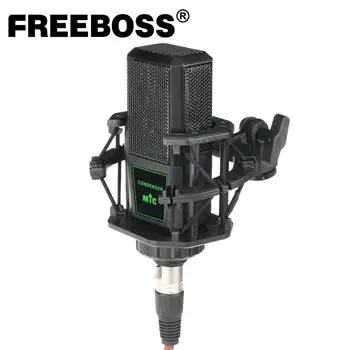 FREEBOSS CM-12 48V Phantom Power Uitzending Zingen Studio-Opname Chorus Chat Vocal Metalen Professionele Condensator Microfoon