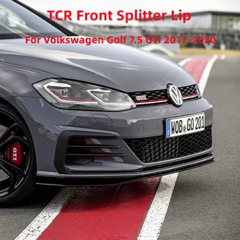 Gloss Black TCR Voorbumper Splitter Lip Kits Voor Volkswagen Golf MK7.5 GTI 2017-2020