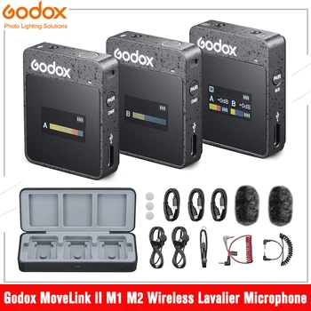 Godox MoveLink II M1 M2 2,4 GHz Draadloze Lavalier Microfoon Zender Ontvanger voor Telefoon DSLR Camera Smartphone Mic