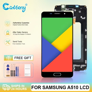 Groothandel A5 2016 Display Voor Samsung Galaxy A510 Lcd Met Touch Scherm Digitizer Vervanging van de Assemblage van A510F Paneel Gratis Verzending
