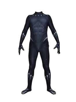 Halloween Black Panther Cosplay Kostuum 3D-Print Volwassenen Kinderen Nieuwste Superheld Zentai Suit Bodysuit Mannen Party Jumpsuit