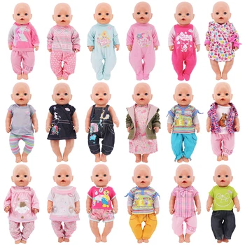 Handgemaakte Kawaii Pyjama Dagelijks Kostuum Voor 43 Cm Geboren Baby Reborn Doll Kleding Accessoires 18 Inch Pop Meisjes Speelgoed Van Onze Generatie