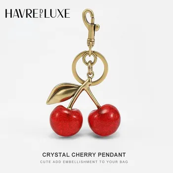 Handtas hanger sleutelhanger vrouwen prachtige Internet-beroemde crystal Cherry auto-accessoires van hoge-kwaliteit hanger