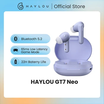 HAYLOU GT7 Neo TWS Draadloze Oordopjes Bluetooth5.2 Smart Touch Control Hoofdtelefoon 22H Levensduur van de Batterij Licht gewicht van het Lichaam Voor de Telefoon