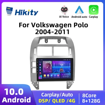 Hikity Android 11 2Din autoradio Voor de Volkswagen Polo 2004-2011 Multimedia Video Speler Carplay Autoradio Navigatie-GPS-WIFI-4G
