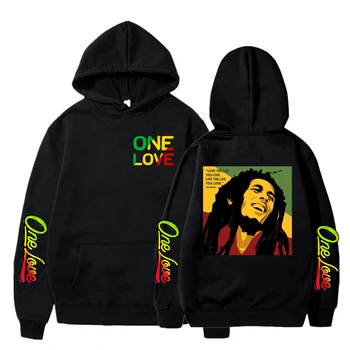 Hip Hop Streetwear Hoodies Rapper Bob Marley ' Print Sweatshirts Mannen Fleece Harajuku Casual Hooded Pullover Unisex Y2K Kleding