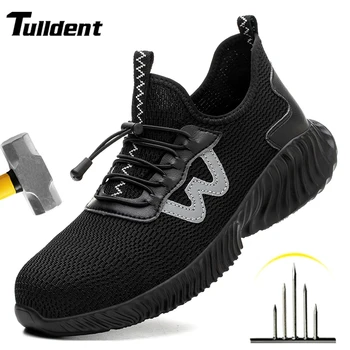 Hoge Kwaliteit Onverwoestbaar Veiligheid Schoenen van de Mannen Sneakers Licht Security Laarzen Mannen Lek-Proof werken Laarzen met Stalen neus Schoenen