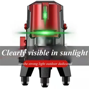 Hoge Precisie 2/3/5 Lijnen 360° Roterende Laser Niveau Zelf Nivellerende Horizontale En Verticale Super Krachtige Groene Laserstraal Laser-Niveau