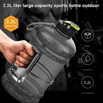 Hot 2.2 L een Grote Fles Water Waterkoker Draagbaar Voor Outdoor-Sportschool Sporten Trainen Drinken Fitness NOV99