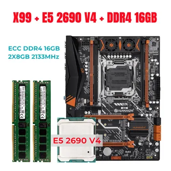 HUANANZHI BD4 Kit Xeon x99 Moederbord E5 2690 V4 2*8G DDR4 2133 ECC-Geheugen NVME USB3 geschreven.0 ATX-Server