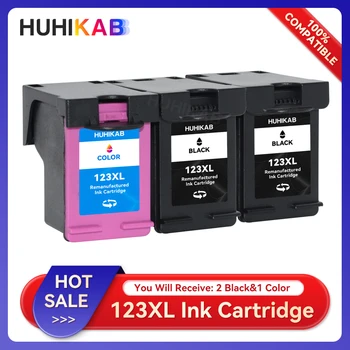 HUHIKAB Ruilartikel 123XL Inkt Cartridge Voor HP 123 XL Voor HP123 Deskjet 1110 2130 2132 2133 2134 3630 3632 3637 3638 Printer