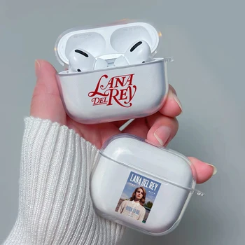 Ik Hou van Lana Del Rey Zanger Poster Oortelefoon Geval Fo Apple AirPods Pro 1 2 3 Case TV-Show Duidelijk Hoofdtelefoon Opladen Deksel