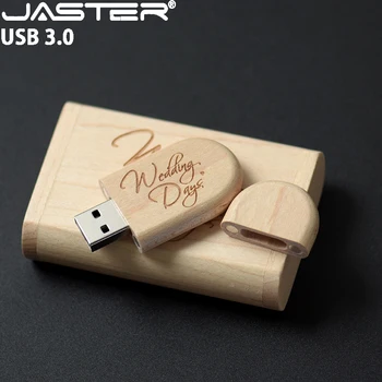 JASTER USB 3.0 High Speed Houten USB Flash Drive 128GB Gratis Aangepaste Logo Memory Stick 64GB Bruiloft Geschenken Pendrive 16GB 32GB U-Schijf
