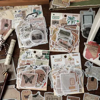 Journamm 40pcs/pack Creatieve Washi Stickers DIY Scrapbooking Collage Foto Album Deco Junk Journal Esthetiek Sticker Briefpapier