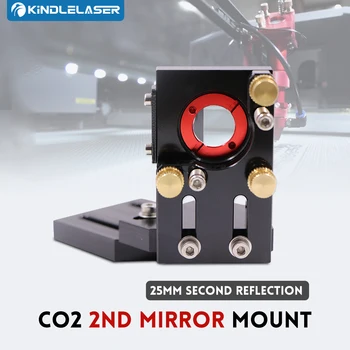 KINDLELASER CO2-Spiegel van de Berg Black Tweede Laser Mount Spiegel 25mm Geïntegreerde houder Voor Laser graveermachine