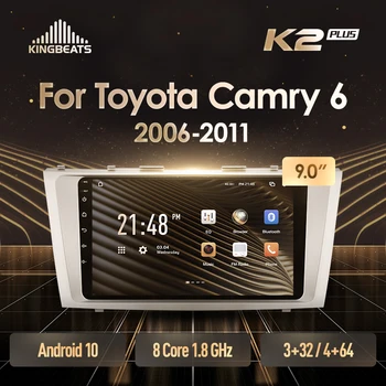 KingBeats Android-10 Octa-Core head-unit HU 4G in Dash Auto Radio Multimedia Video Speler, GPS-Navigatie Voor Toyota Camry 6 XV 40 50 2006 - 2011 geen dvd-2 Dubbel din Din Android-2din autoradio