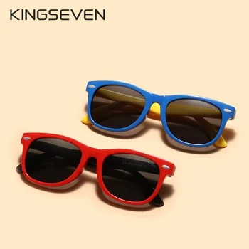 KINGSEVEN Merk Kinderen Gepolariseerde Zonnebril Meisjes Design Glazen Decoratieve zonnebril Voor Jongens Gafas De Sol UV400