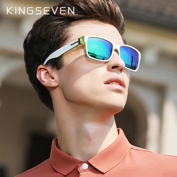 KINGSEVEN Sport Gepolariseerde heren Zonnebril Bril Spiegel Lens Mannelijke zonnebril Vrouwen Voor Mannen Brillen 9 Kleuren Beschikbaar