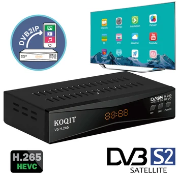 KOQIT V5H DVB2IP Receptor H. 265 HEVC Satelliet Receiver Satelliet Decoder C/KU-Band DVB-S2 Streaming T2MI MeeCast TV Box Youtube